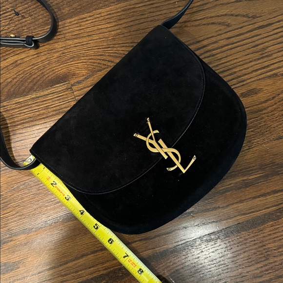 Brand new Yves Saint Laurent kaia small satchel bag in black suede. - Picture 13 of 13